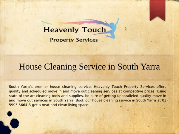Reliable House Cleaning Services in South Yarra