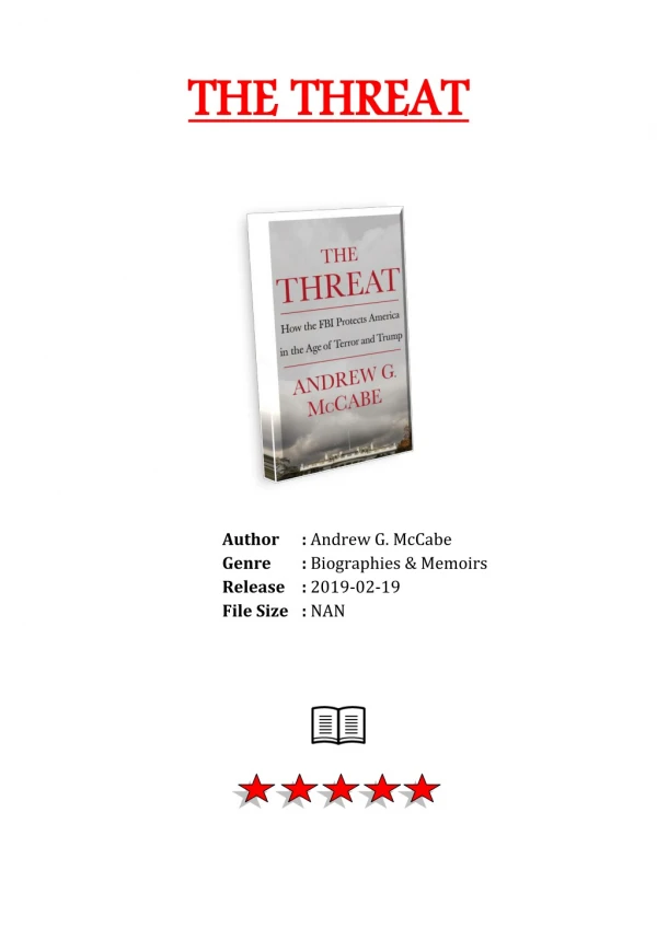 [Free Download] PDF eBook and Read Online The Threat By Andrew G. McCabe