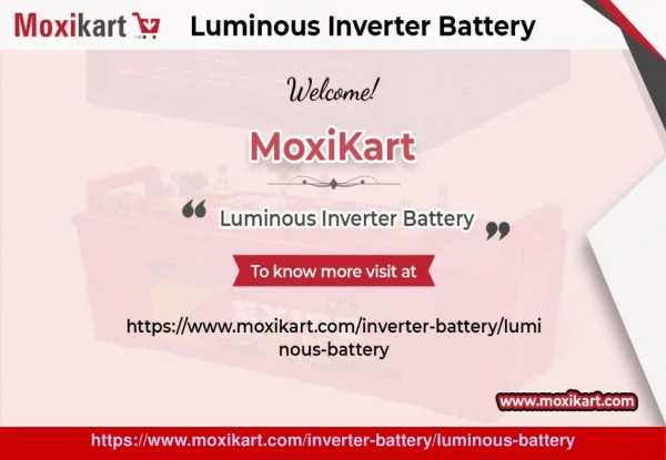 Luminous Inverter Battery Online