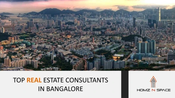 TOP REAL ESTATE CONSULTANTS IN BANGALORE