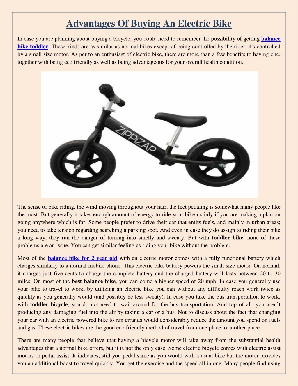 advantages of buying an electric bike