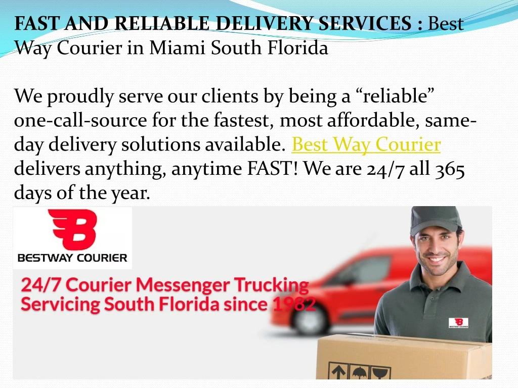 fast and reliable delivery services best