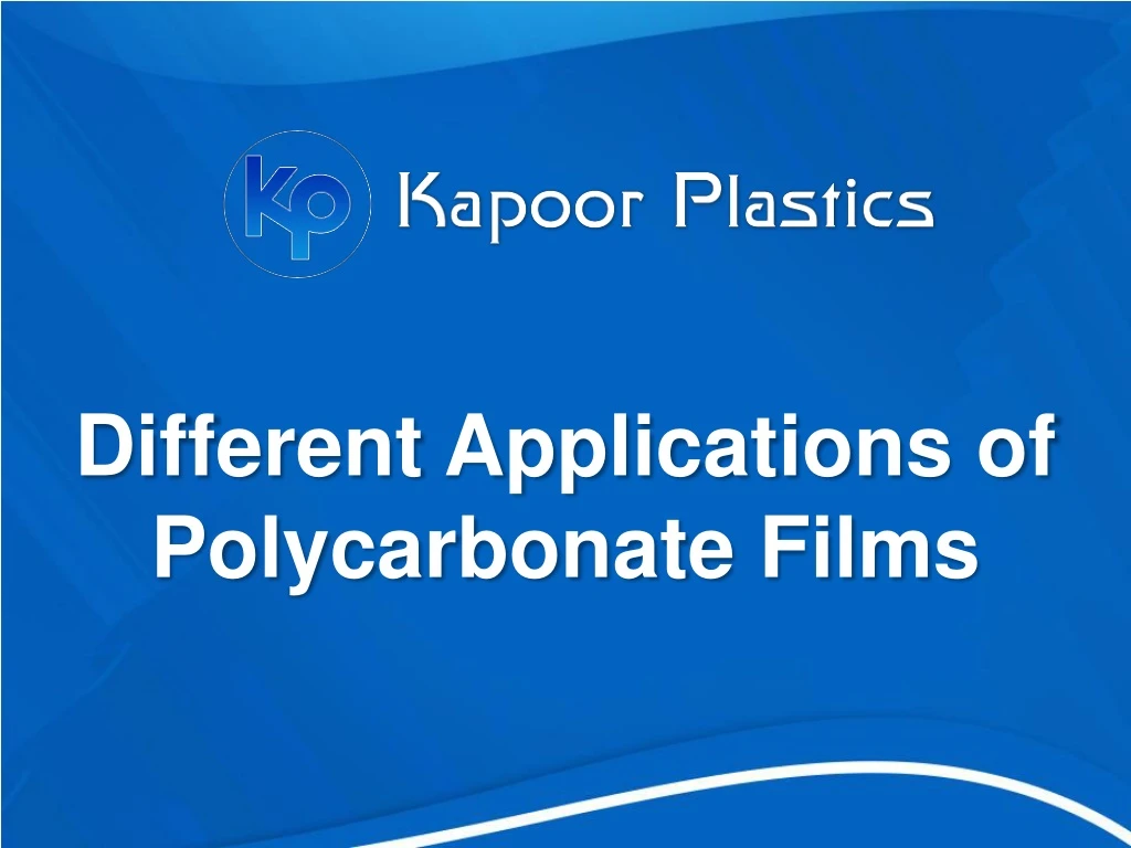 different applications of polycarbonate films