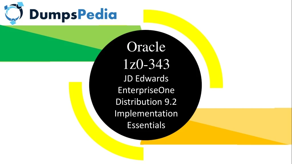 oracle 1z0 343 jd edwards enterpriseone