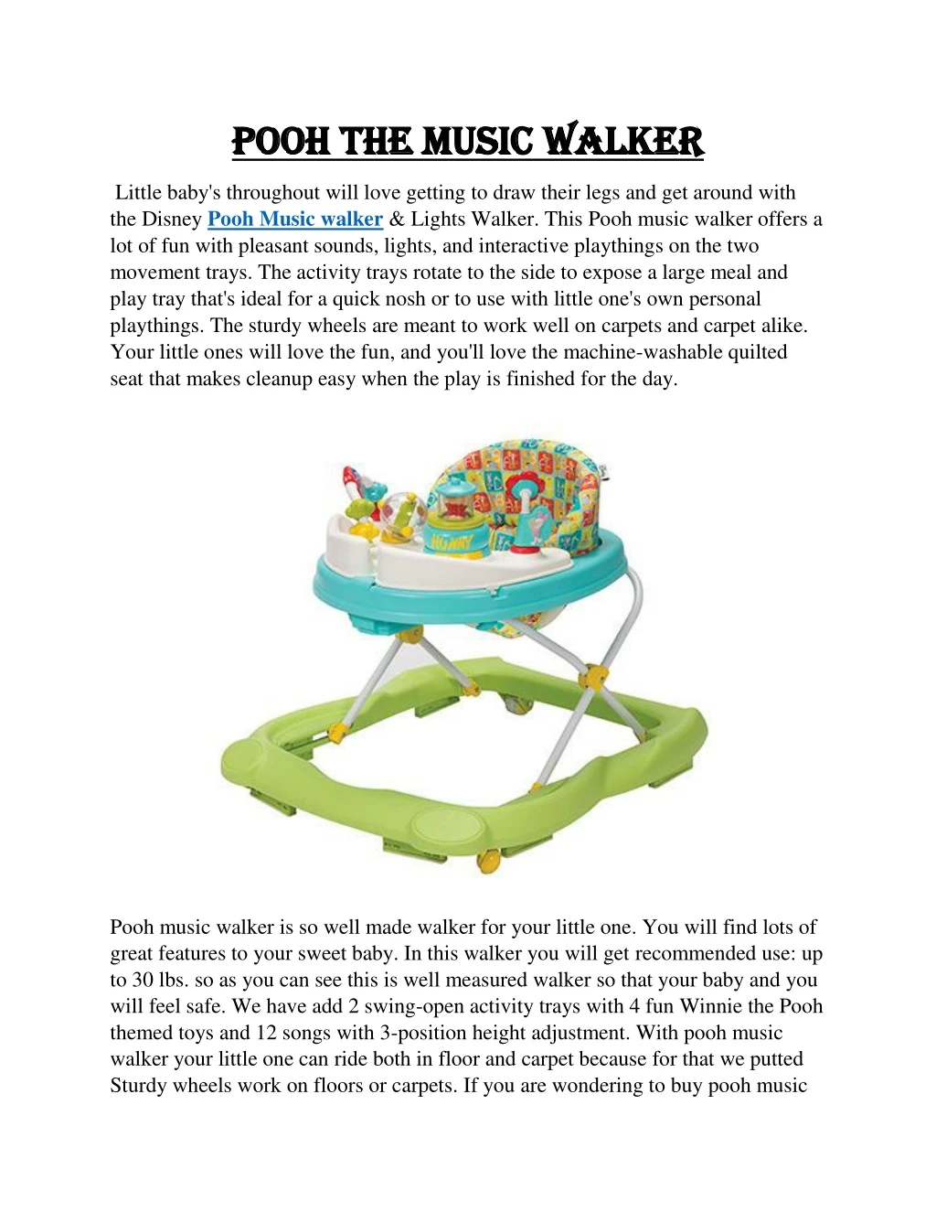 pooh the music walker pooh the music walker