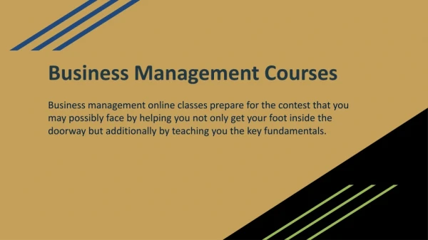 Online Management Training