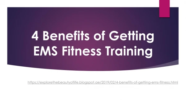 4 Benefits of Getting EMS Fitness Training