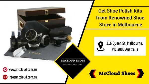 Get Shoe Polish Kits from Renowned Shoe Store in Melbourne
