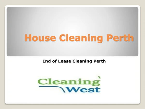 Vacate Cleaning Perth