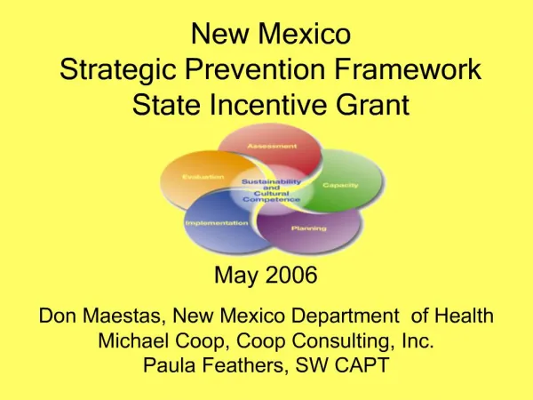 New Mexico Strategic Prevention Framework State Incentive Grant