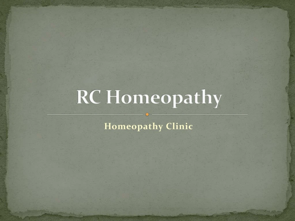 rc homeopathy