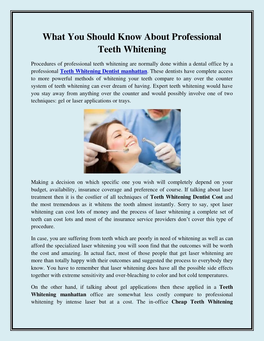 what you should know about professional teeth