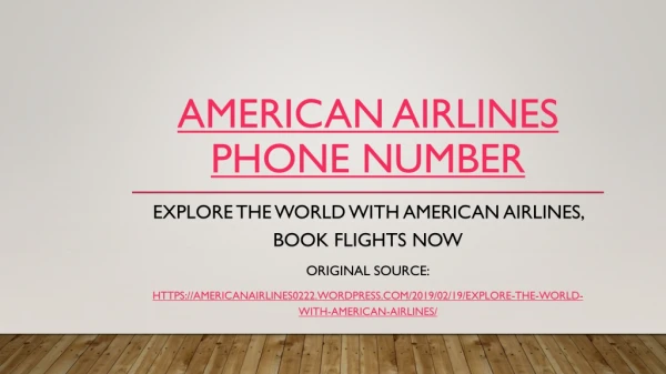Explore the World with American Airlines, Book Flights Now