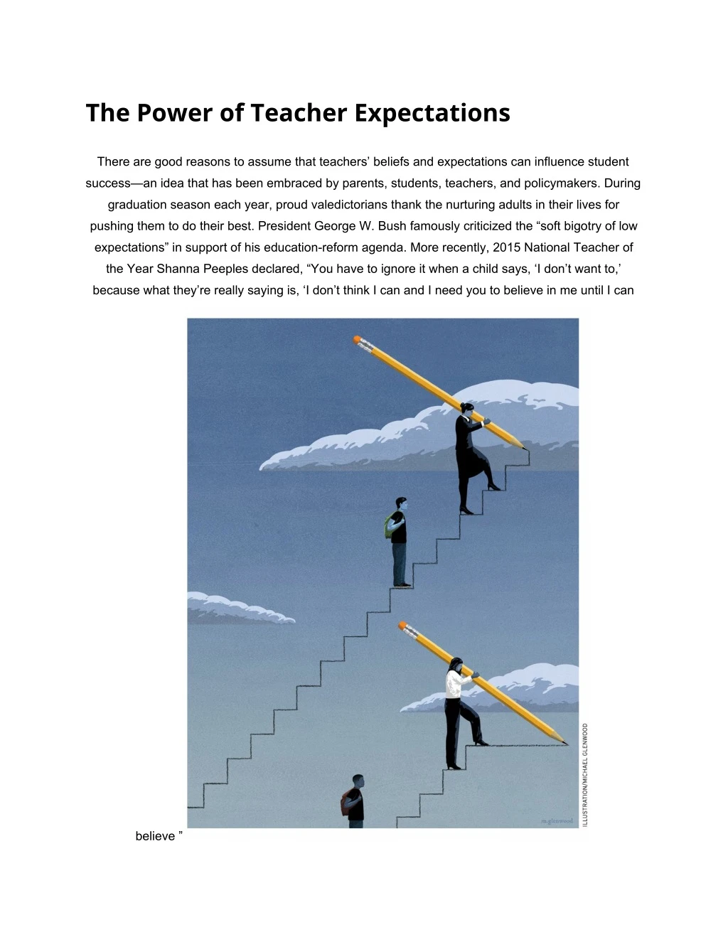 the power of teacher expectations