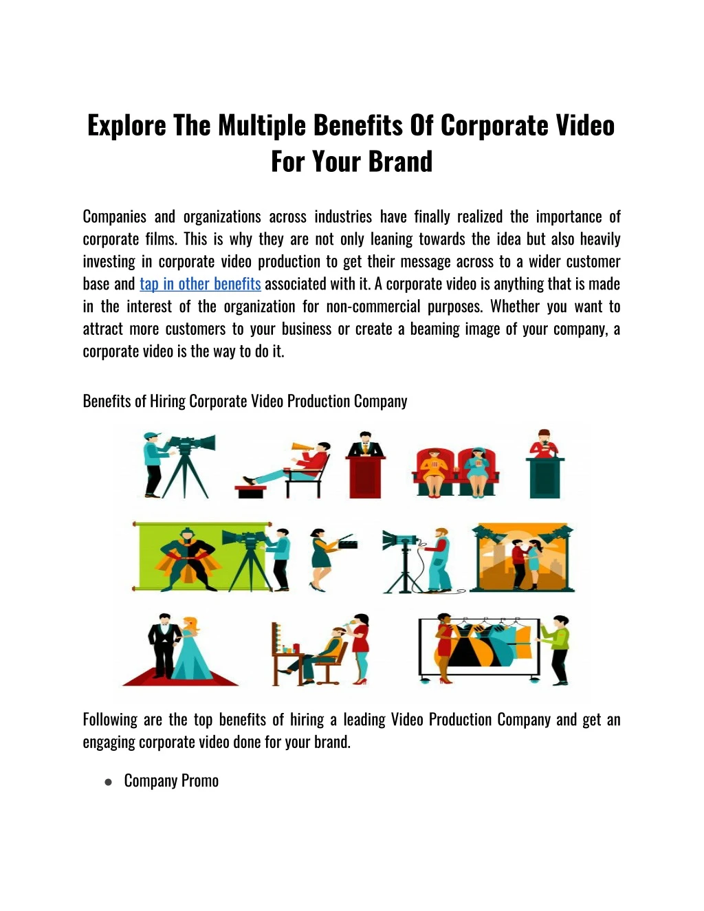 explore the multiple benefits of corporate video