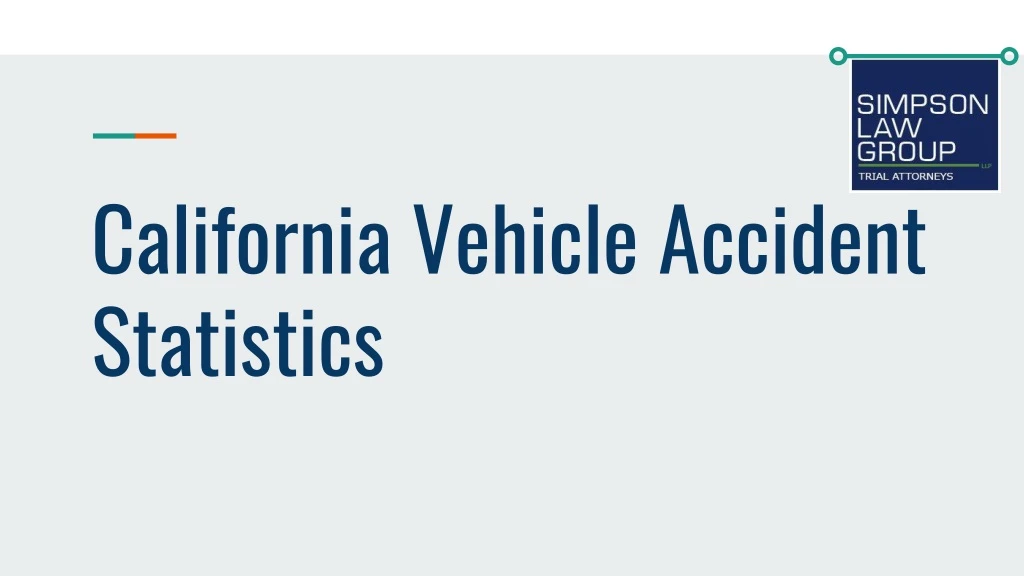 california vehicle accident statistics