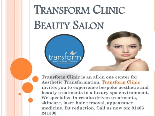 Transform Clinic Beauty Salon