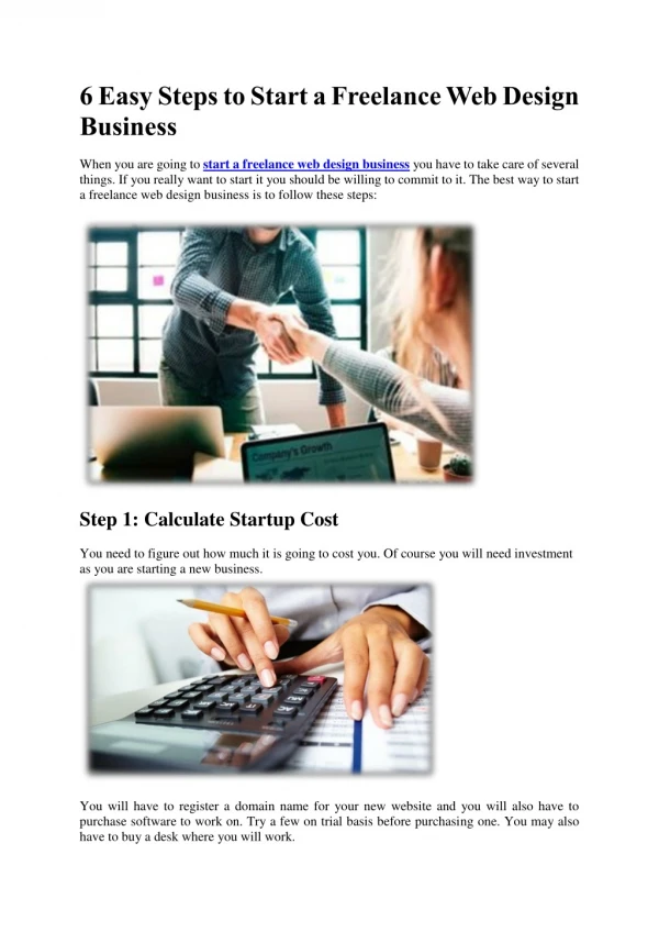 6 Easy Steps to Start a Freelance Web Design Business