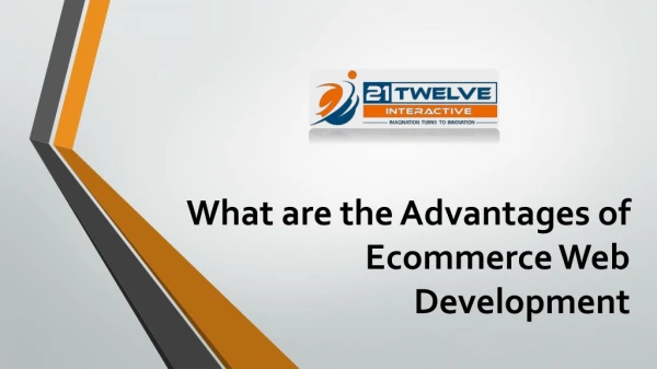 What are the Advantages of Ecommerce Web Development