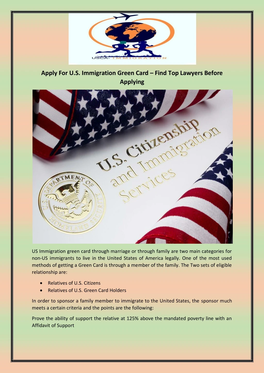apply for u s immigration green card find
