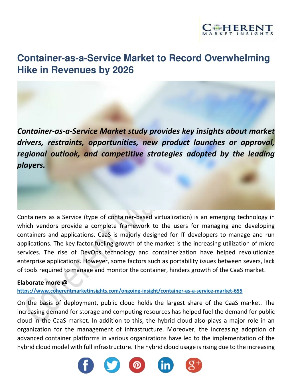 container as a service market to record