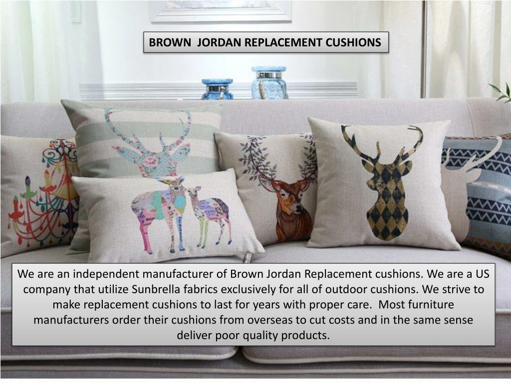 brown jordan replacement cushions