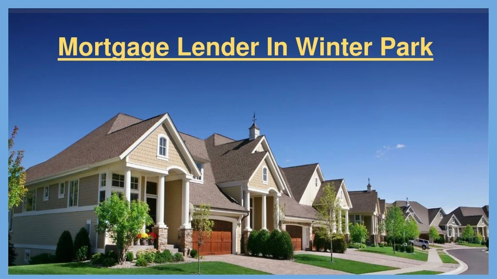 mortgage lender in winter park