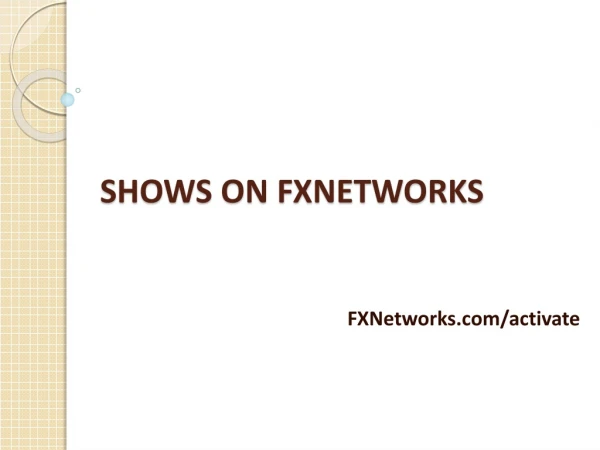 Shows on FXNetworks