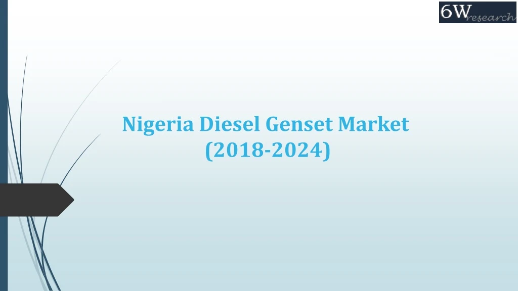 nigeria diesel genset market 2018 2024
