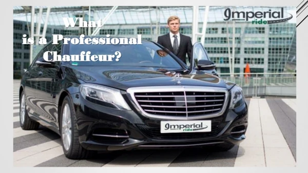 What is a Professional Chauffeur?