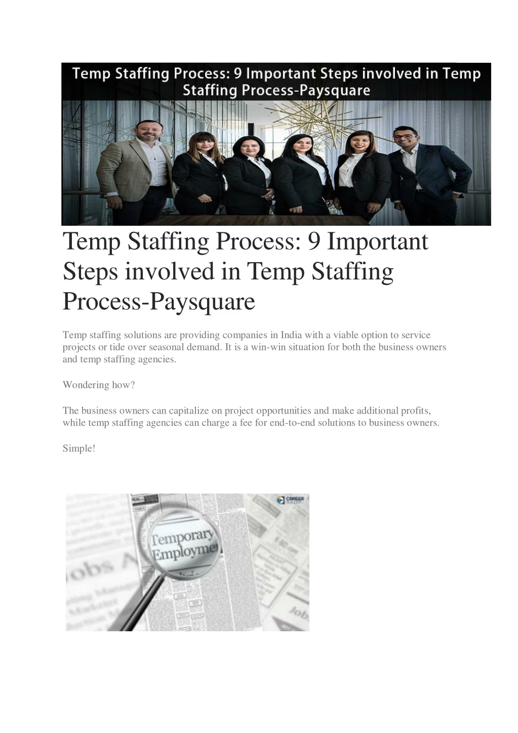 temp staffing process 9 important steps involved