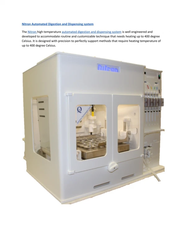 Automated Microwave Digestion Systems