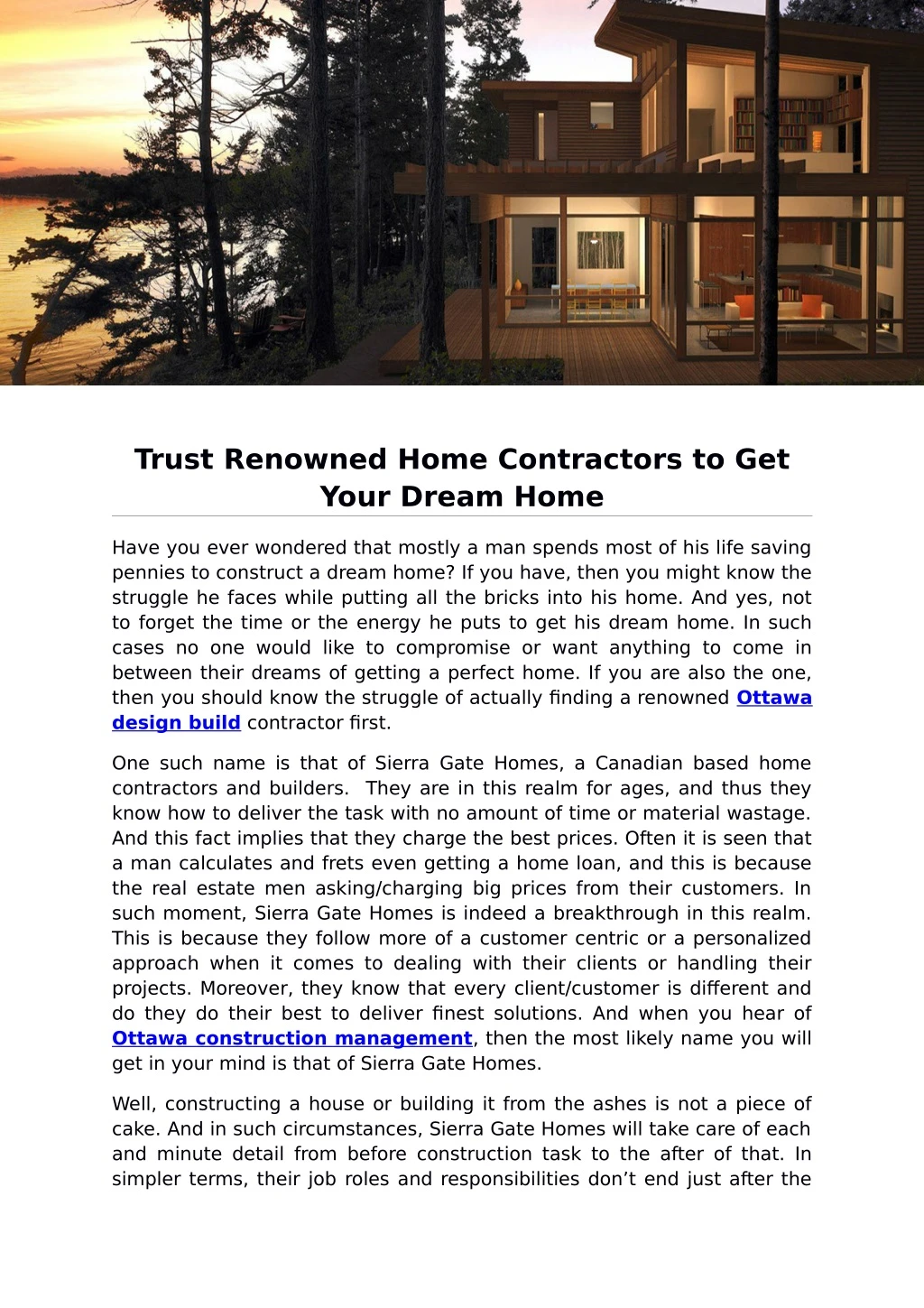 trust renowned home contractors to get your dream