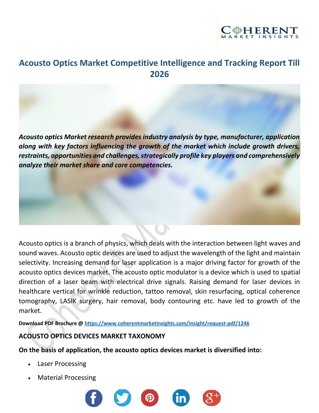 acousto optics market competitive intelligence