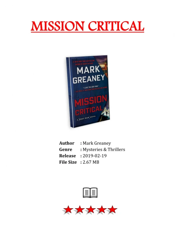 [Free Download] PDF eBook and Read Online Mission Critical By Mark Greaney