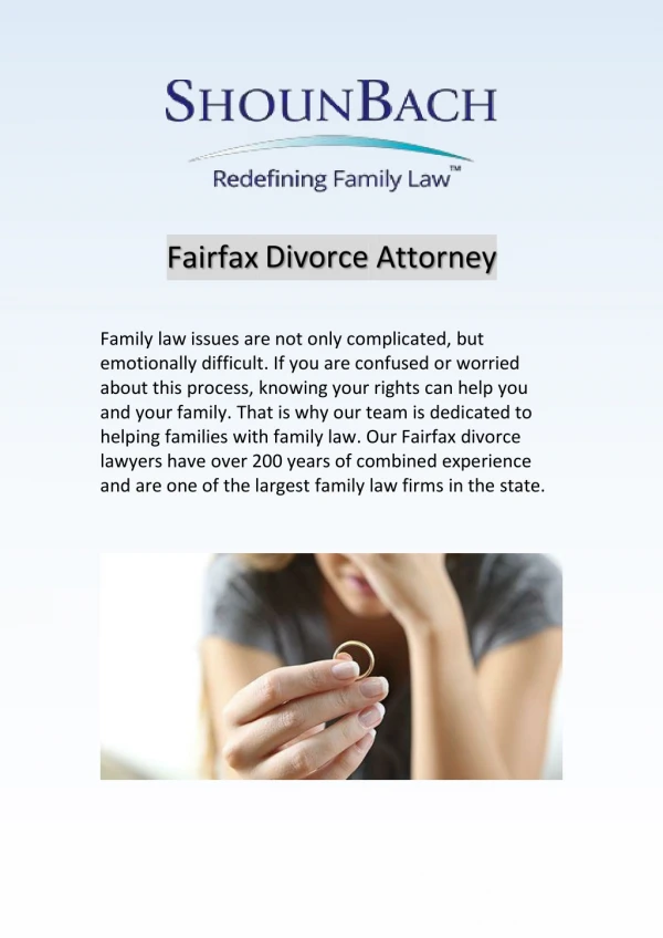 Fairfax Divorce Attorney