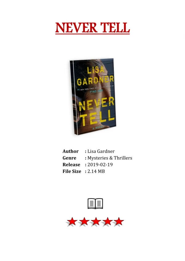 [Free Download] PDF eBook and Read Online Never Tell By Lisa Gardner