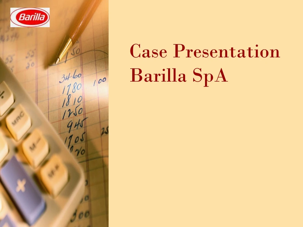 case presentation barilla spa
