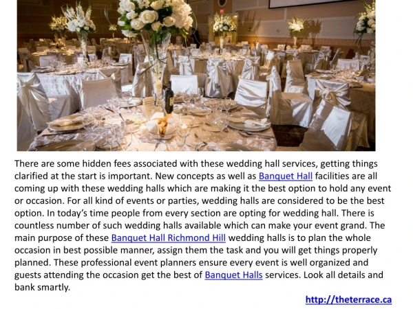Vaughan Banquet Halls & Vaughan wedding venue