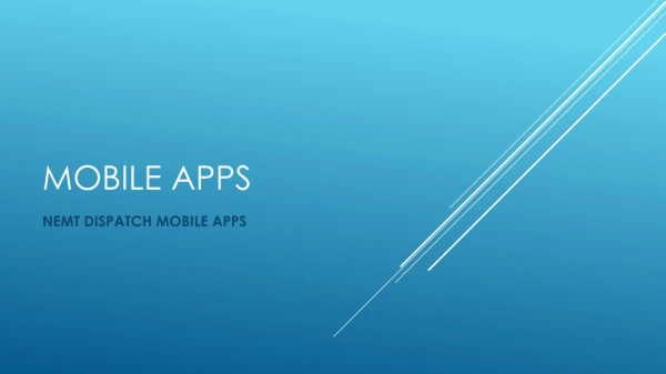NEMT Cloud Dispatch Mobile App
