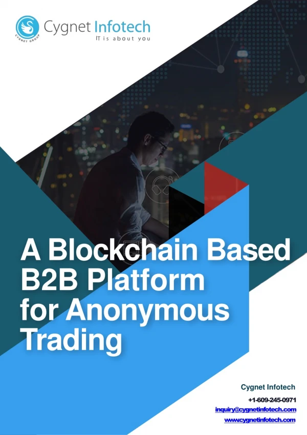 A Blockchain Based B2B Platform for Anonymous Trading
