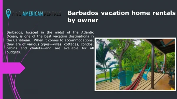 Barbados vacation home rentals by owner