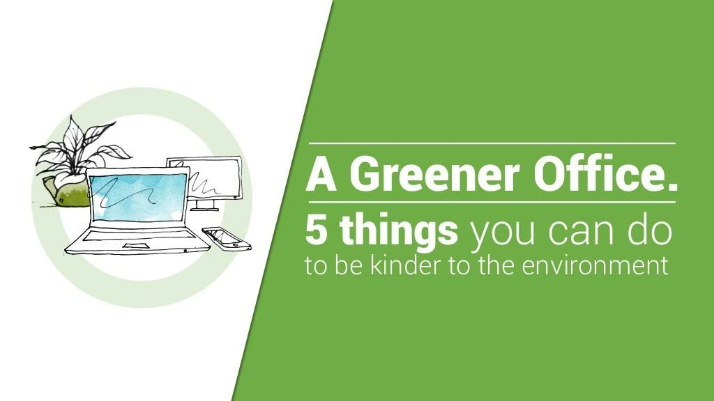 a greener office 5 things you can do to be kinder to the environment