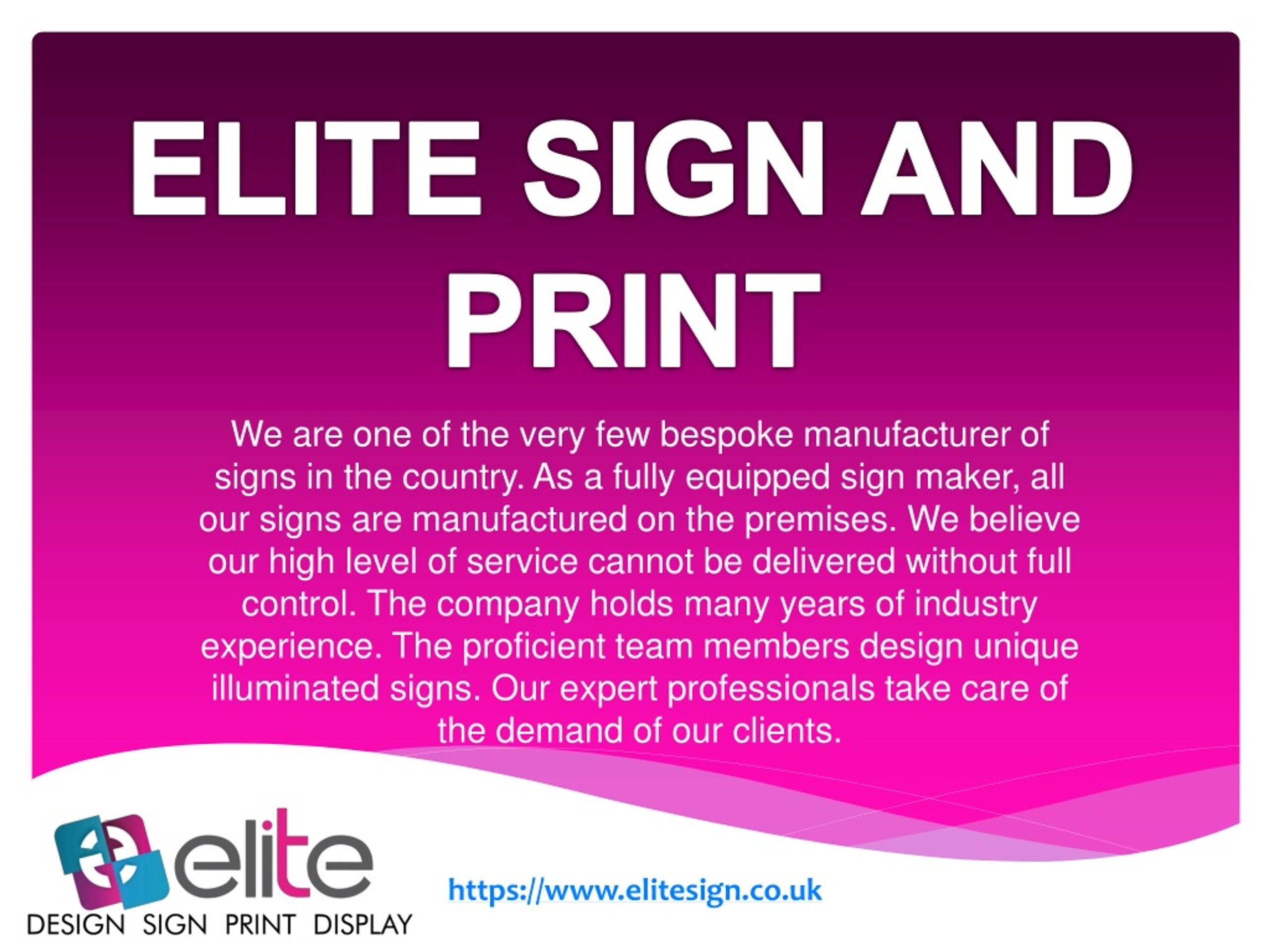 PPT - Sign Maker, Elite sign and Print, Internal Signs, Sign shop ...