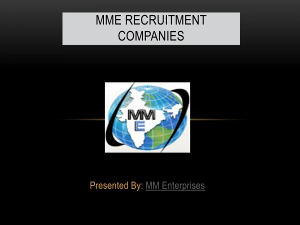 MM Enterprises Recruitment Companies in India