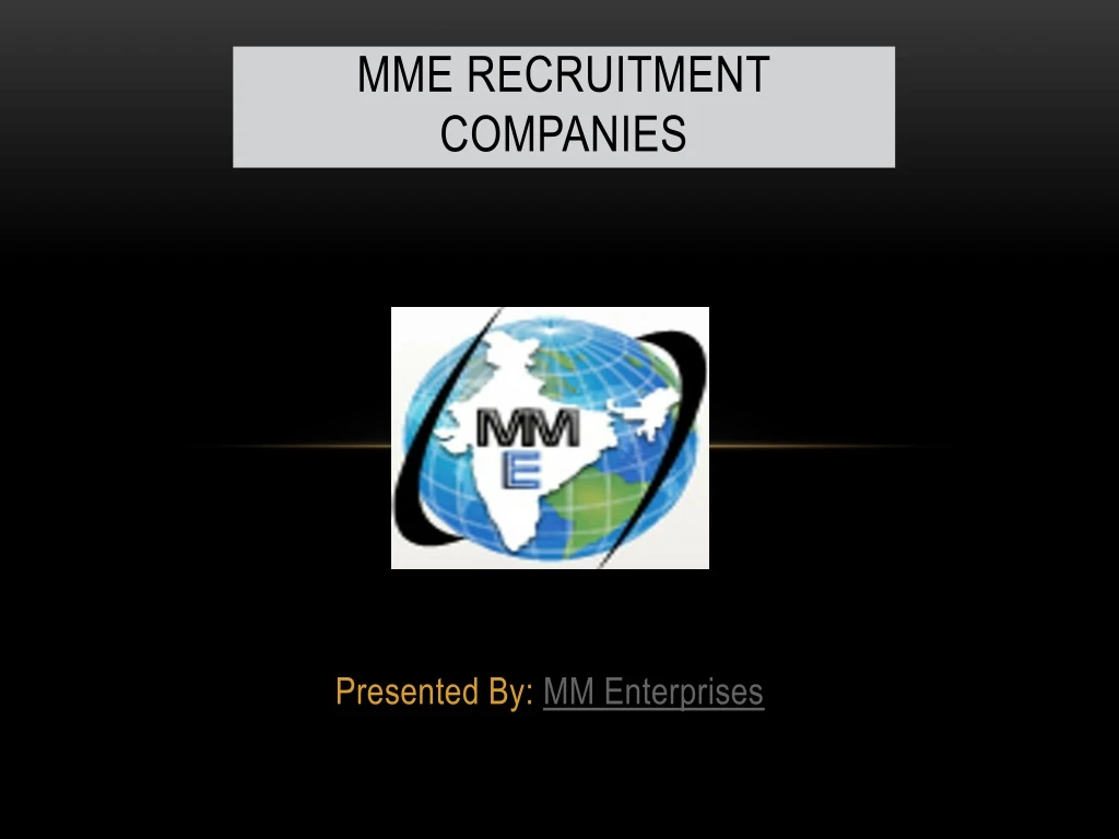 mme recruitment companies