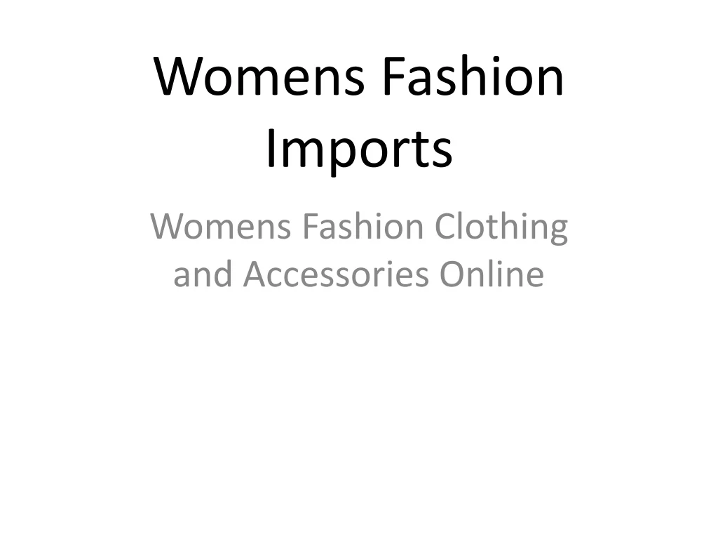 womens fashion imports