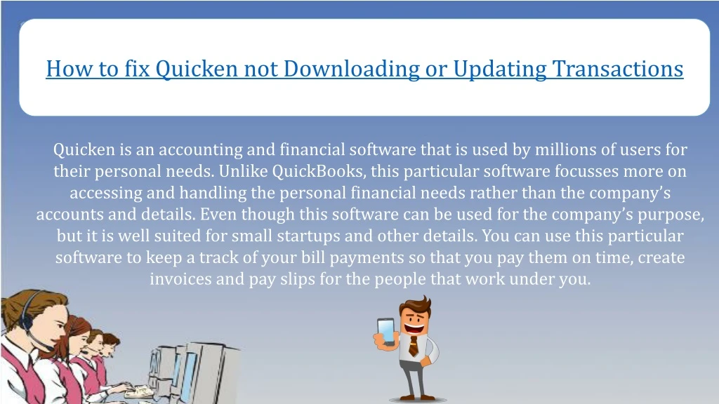 how to fix quicken not downloading or updating