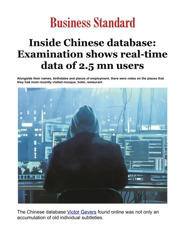 inside chinese database examination shows real
