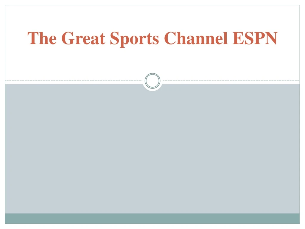 the great sports channel espn